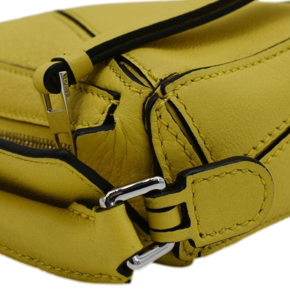 LOEWE Nano Puzzle Leather Shoulder Bag Yellow - Picture 6 of 13